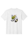 Beleri London T-shirt, white, with colorful Halloween character graphic on front