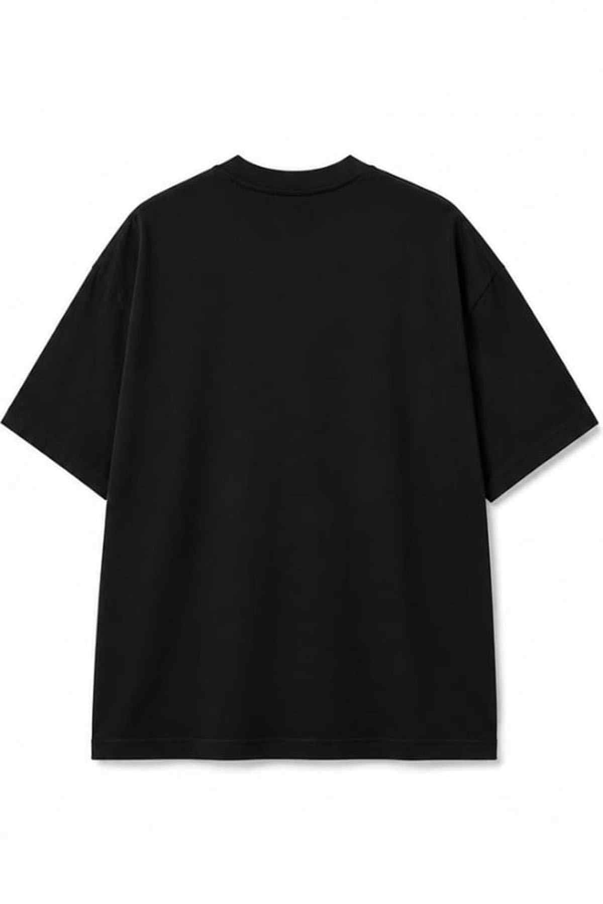 Beleri London black crew-neck T-shirt, short sleeves, plain front