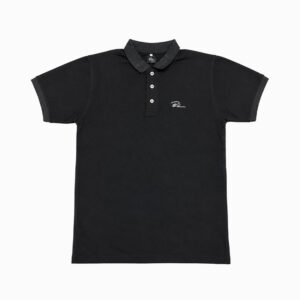Black Polo Button T-Shirt