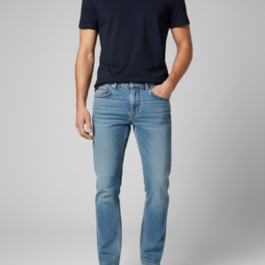 Men Faded Blue Jeans