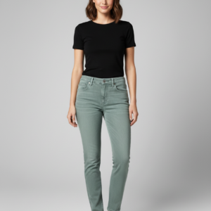 Women Sea Green Jeans