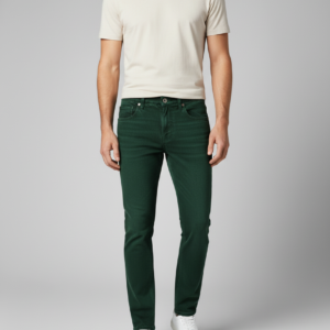 Men Forest Green Jeans