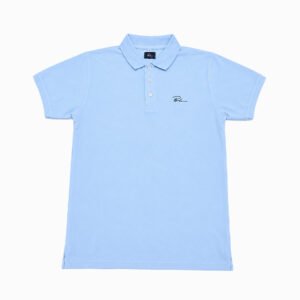 Ice Blue  Polo Button T-Shirt