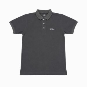 Steel Grey Polo Button T-Shirt