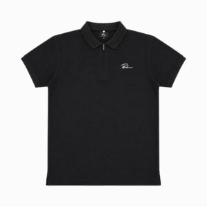 Black Polo Zip T-Shirt