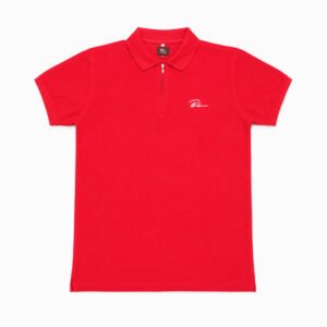 Red Polo Zip T-Shirt