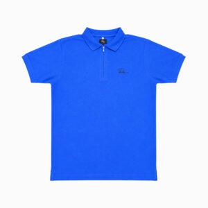 Royal Blue Polo Zipped T-Shirt