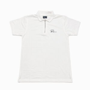 White Polo Zipped T-Shirt