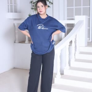 Deep Black Wide Leg Denim Jeans